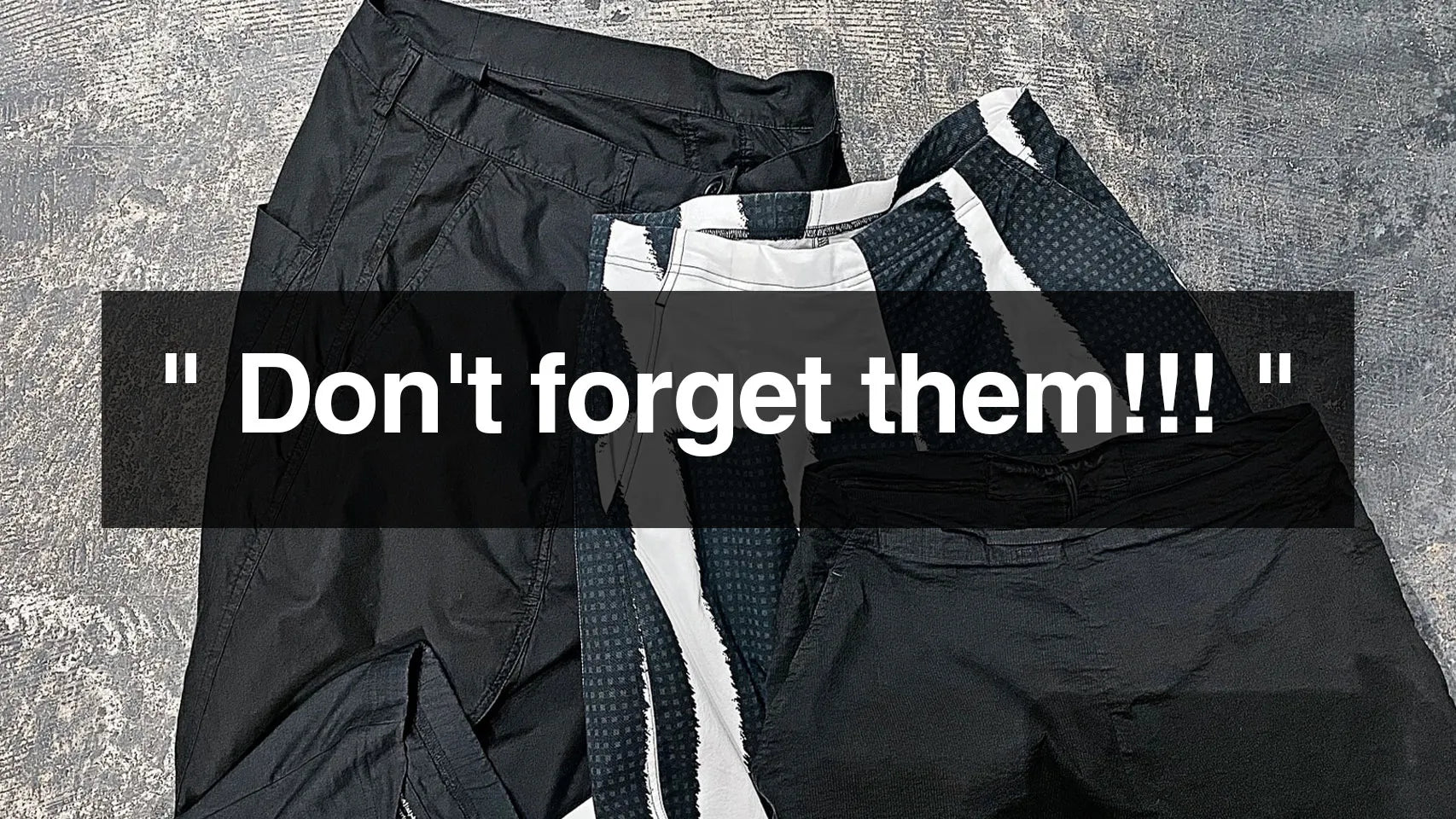 Don't forget them!!!