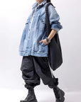 【bajra】 UNISEX OVERSIZED STRETCH DENIM JACKET 143QJ01_BLUE WASH