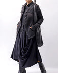 【Primordial is Primitive】 2WAY FRONT DRAPE LONG SLEEVE PANTS DRESS 959RO