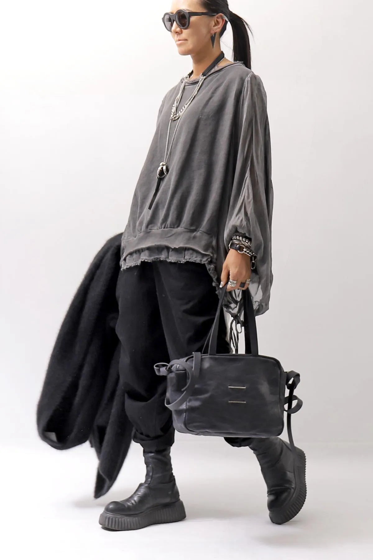 【sanctamuerte】 UNISEX SIDE STRING CODE PANTS 319/MM_BLACK