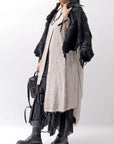 【sanctamuerte】 BACK DRAPE LONG SHIRT 284/MM_DUSTY BEIGE