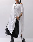 【Primordial is Primitive】 ASYMMETRY OVERSIZED COTTON LONG TOP 100RO_WHITE