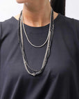 【GOTI】 MICRO TWIN SILVER BALL NECKLACE_CN151