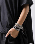 【GOTI】 SILVER STONE BALL&LEATHER BRACELET_BR2207
