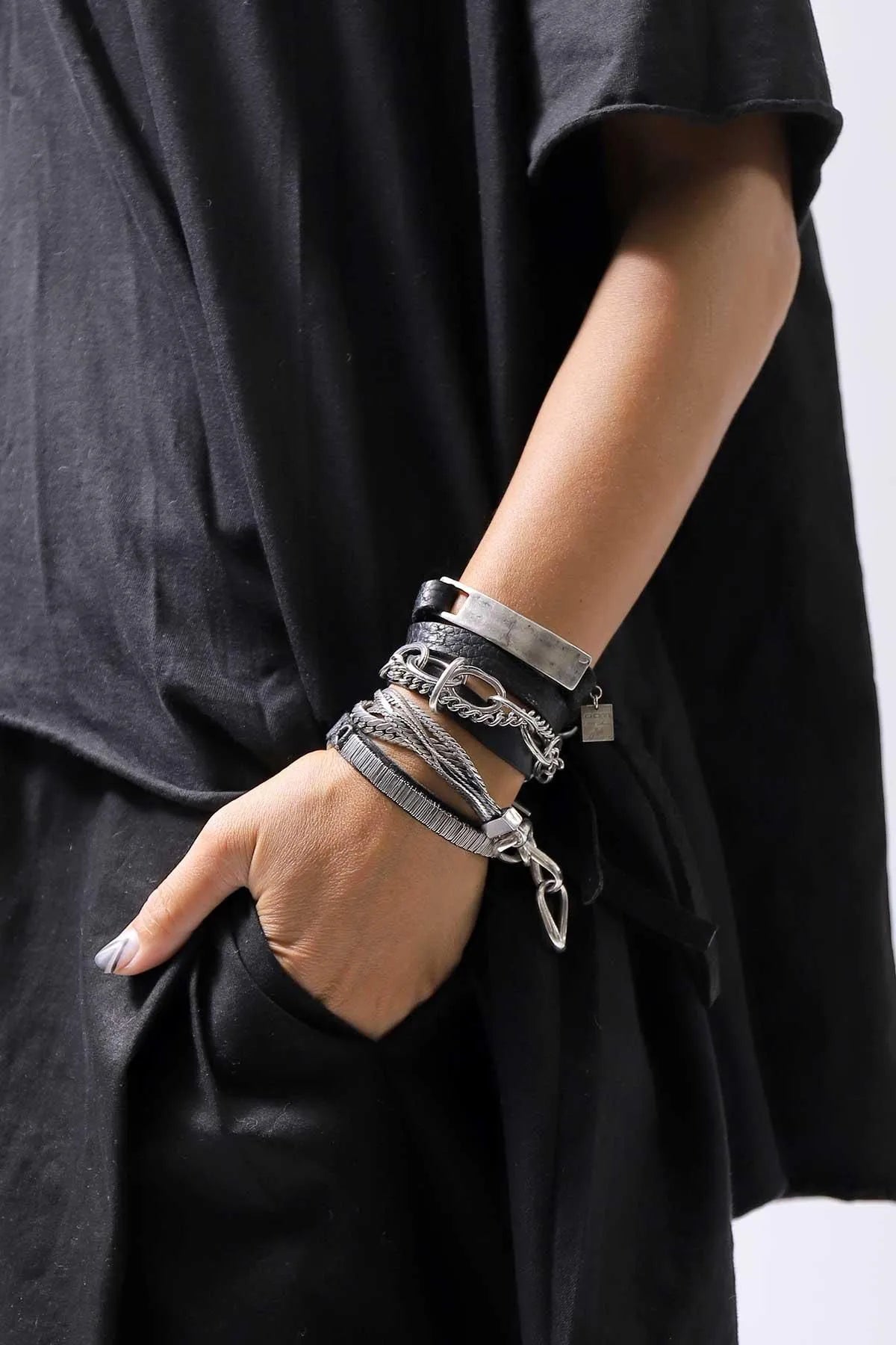 【GOTI】 MIXED FLAT CHAIN BRACELET_BR1279