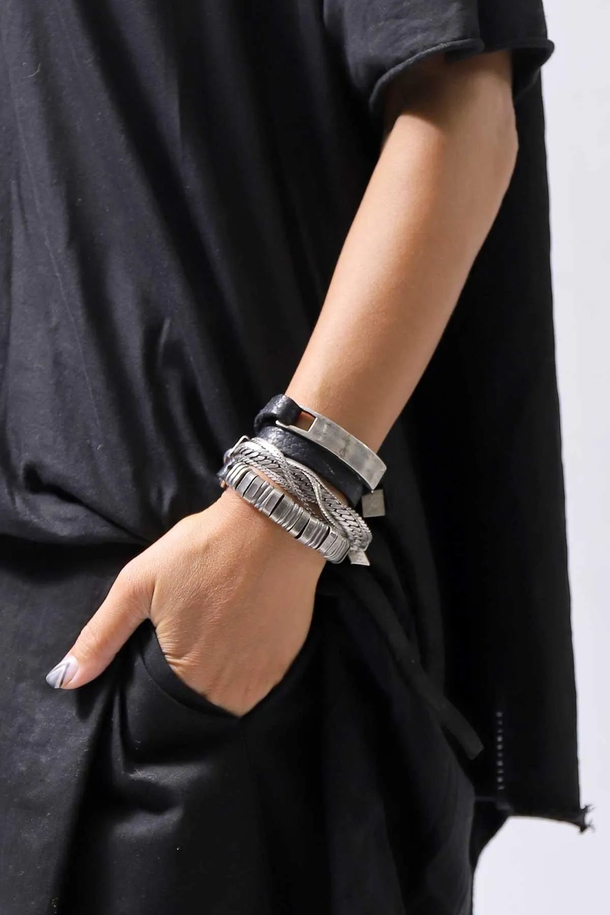 【GOTI】 MIXED FLAT CHAIN BRACELET_BR1279