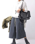 【DANIELE BASTA】 FLAP COVERED 2WAY SHOULDER BAG DBM007_BLACK