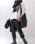 【AGL】 STRETCH LEATHER SNEAKER BOOTS MIDI STRETCH_BLACK