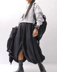 【AGL】 STRETCH LEATHER SNEAKER BOOTS MIDI STRETCH_BLACK