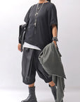 【RUNDHOLZ】 UNISEX FRONT FLAP COTTON RIB PANTS 253 0135_BLACK