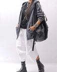 【Primordial is Primitive】 UNISEX ASYMMETRY PANTS 722AL_WHITE