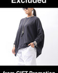 【bajra】 UNISEX BACK DRAPE TOP 154QK02_BLACK
