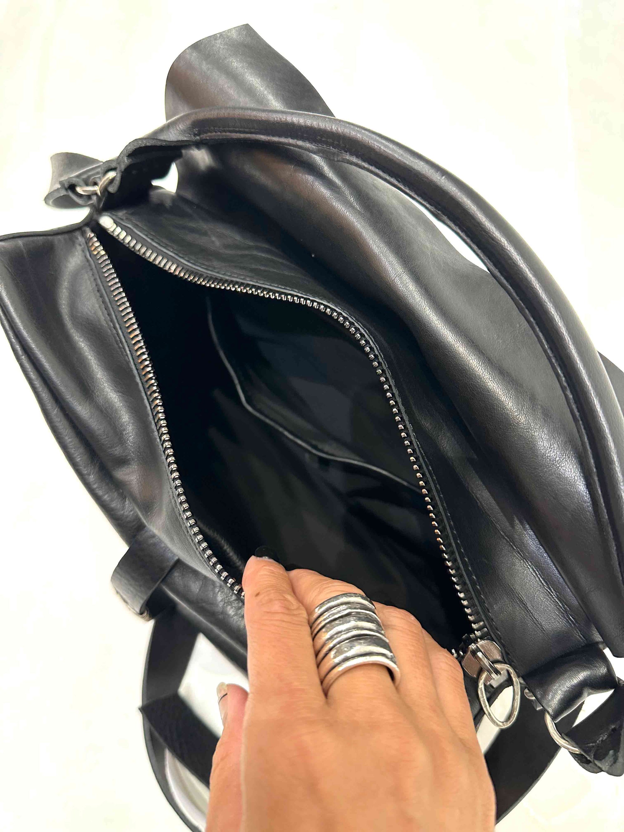 【DANIELE BASTA】2WAY SHOULDER FLAP ON BAG DBM004_BLACK