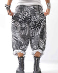 【RUNDHOLZ】 UNISEX ART PRINTED STRETCH PANTS _BLACK PRINT