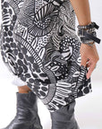 【RUNDHOLZ】 UNISEX ART PRINTED STRETCH PANTS _BLACK PRINT
