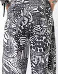 【RUNDHOLZ】 UNISEX ART PRINTED STRETCH PANTS _BLACK PRINT