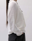 【RUNDHOLZ】 LINEN&COTTON KNIT TOPS _OFF WHITE