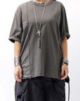 【Andrea Ya'aqov】 UNISEX COTTON TOPS MOPW33_SMOKE BROWN