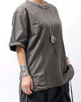 【Andrea Ya'aqov】 UNISEX COTTON TOPS MOPW33_SMOKE BROWN