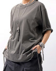 【Andrea Ya'aqov】 UNISEX COTTON TOPS MOPW33_SMOKE BROWN