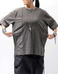 【Andrea Ya'aqov】 UNISEX COTTON TOPS MOPW33_SMOKE BROWN