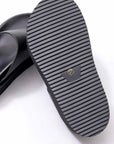 【Alès Dacchia】 UNISEX LEATHER TONG CITY SANDAL_BLACK