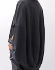 【bajra】 UNISEX BACK DRAPE HALF SLEEVE TOPS 160QK05_BLACK