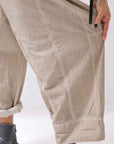 【studio b3】 UNISEX LIGHT COTTON PANTS WITH WAIST SHIRT NB2099_SAND OLD DYE