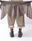 【studio b3】 UNISEX LIGHT COTTON PANTS WITH WAIST SHIRT NB2099_SAND OLD DYE