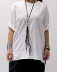 【Andrea Ya'aqov】 UNISEX COTTON TOPS MOPW33_WHITE
