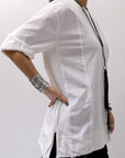 【Andrea Ya'aqov】 UNISEX COTTON TOPS MOPW33_WHITE