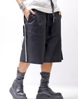 【thom/krom】 UNISEX COTTON HALF PANTS MST471_BLACK