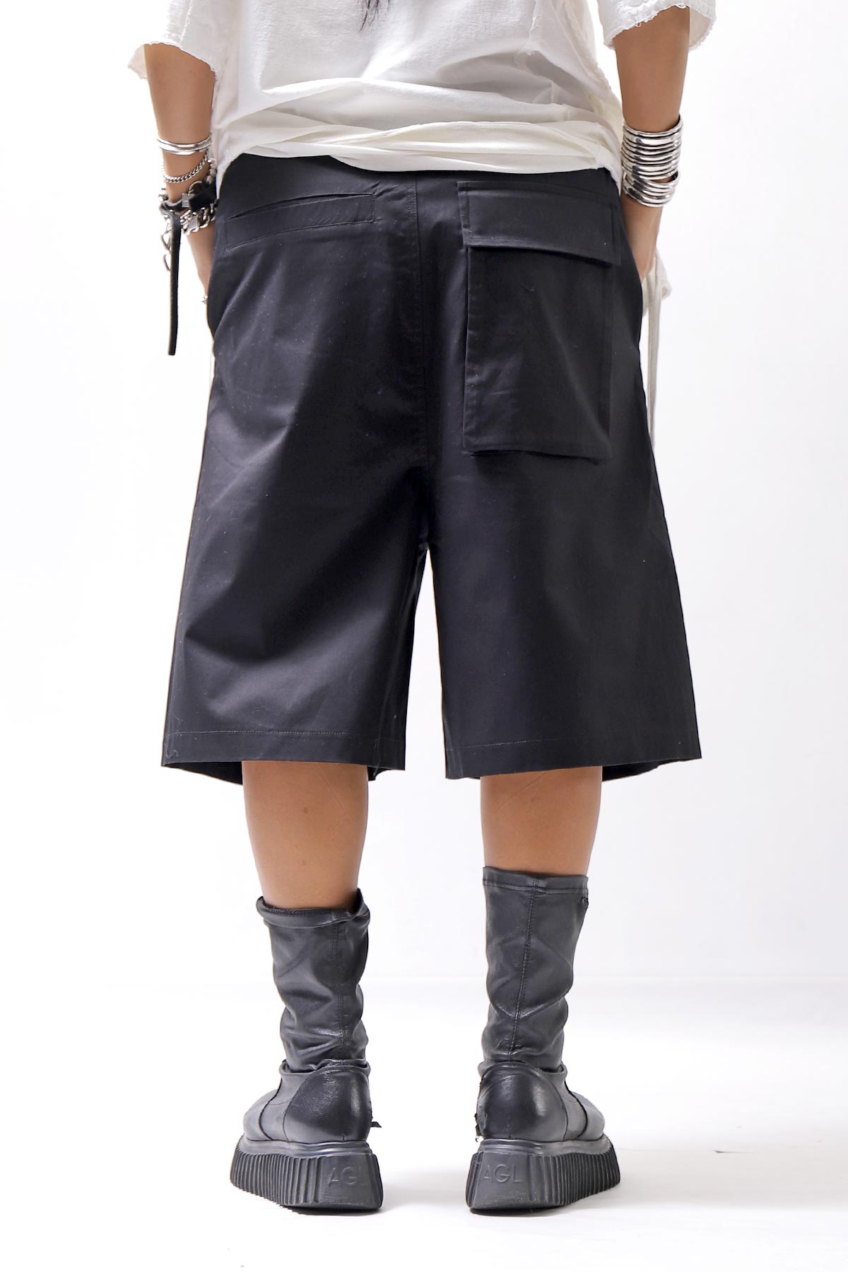 【thom/krom】 UNISEX COTTON HALF PANTS MST471_BLACK