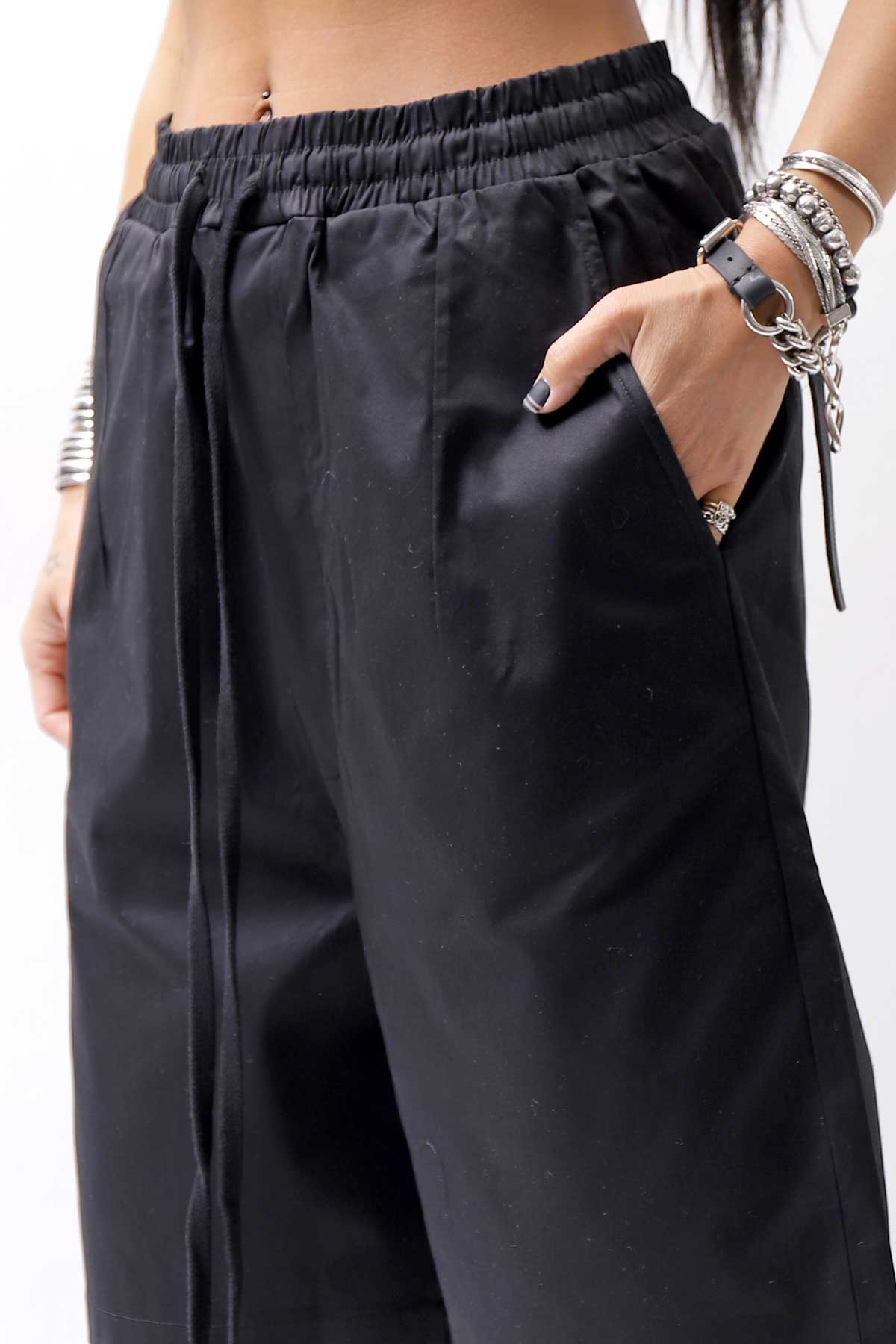 【thom/krom】 UNISEX COTTON HALF PANTS MST471_BLACK