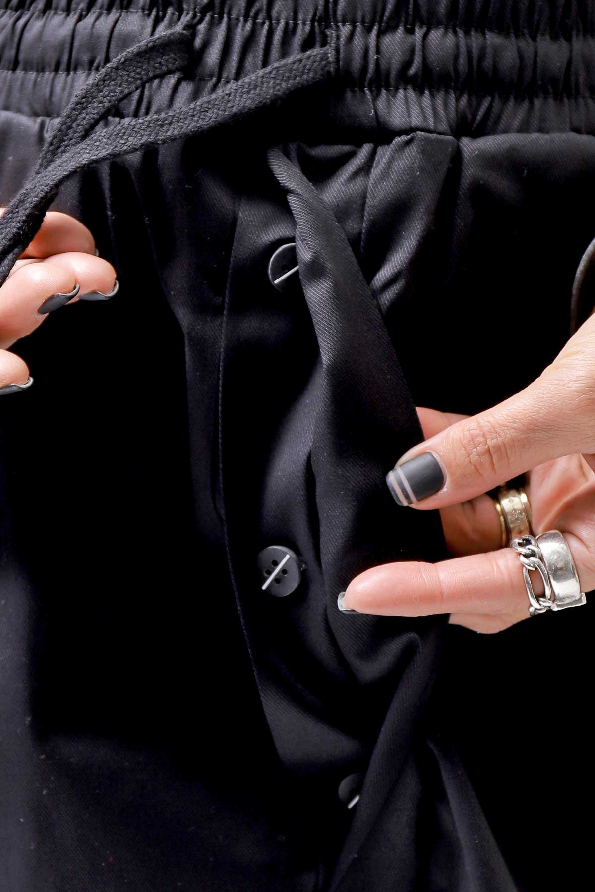 【thom/krom】 UNISEX COTTON HALF PANTS MST471_BLACK