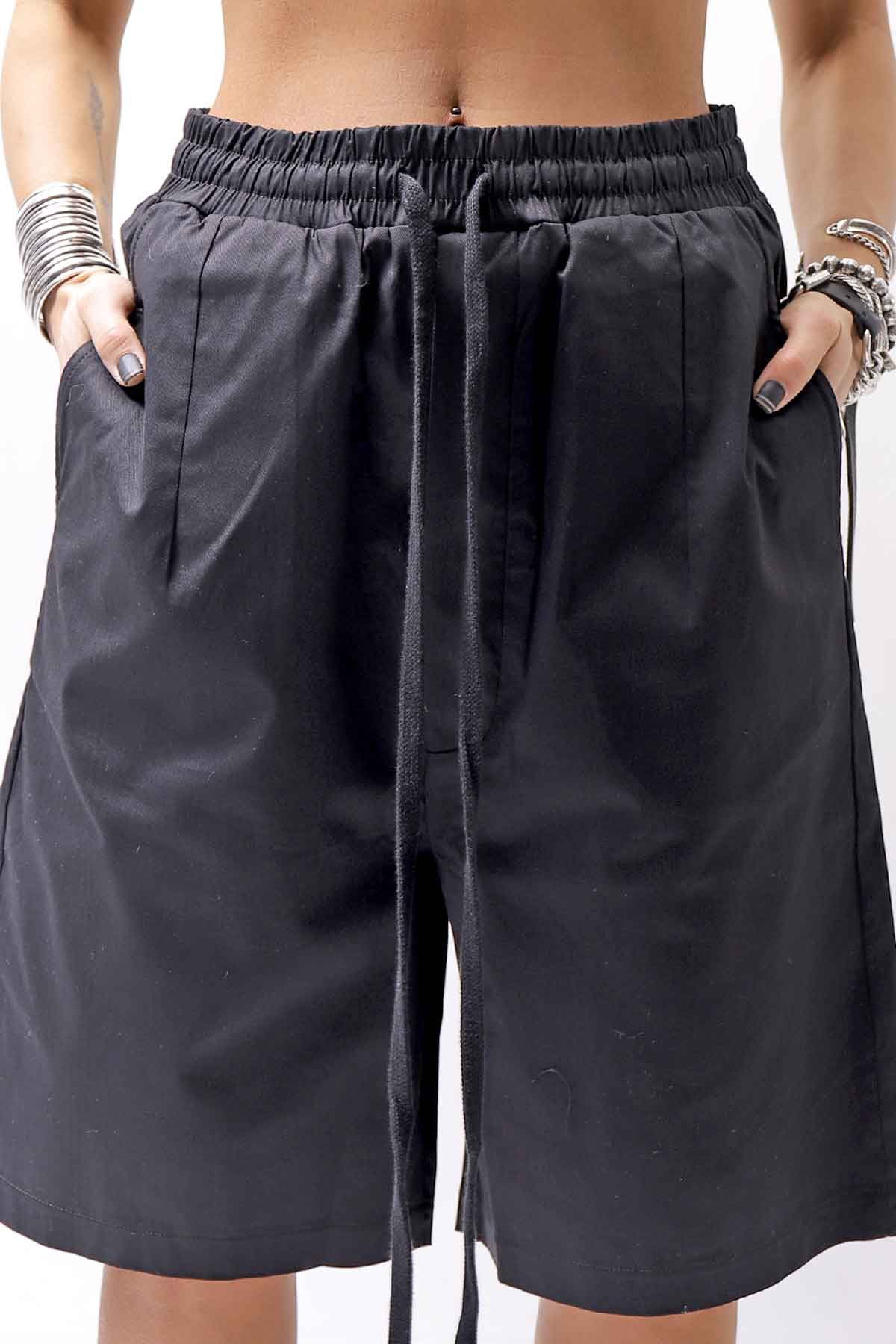 【thom/krom】 UNISEX COTTON HALF PANTS MST471_BLACK