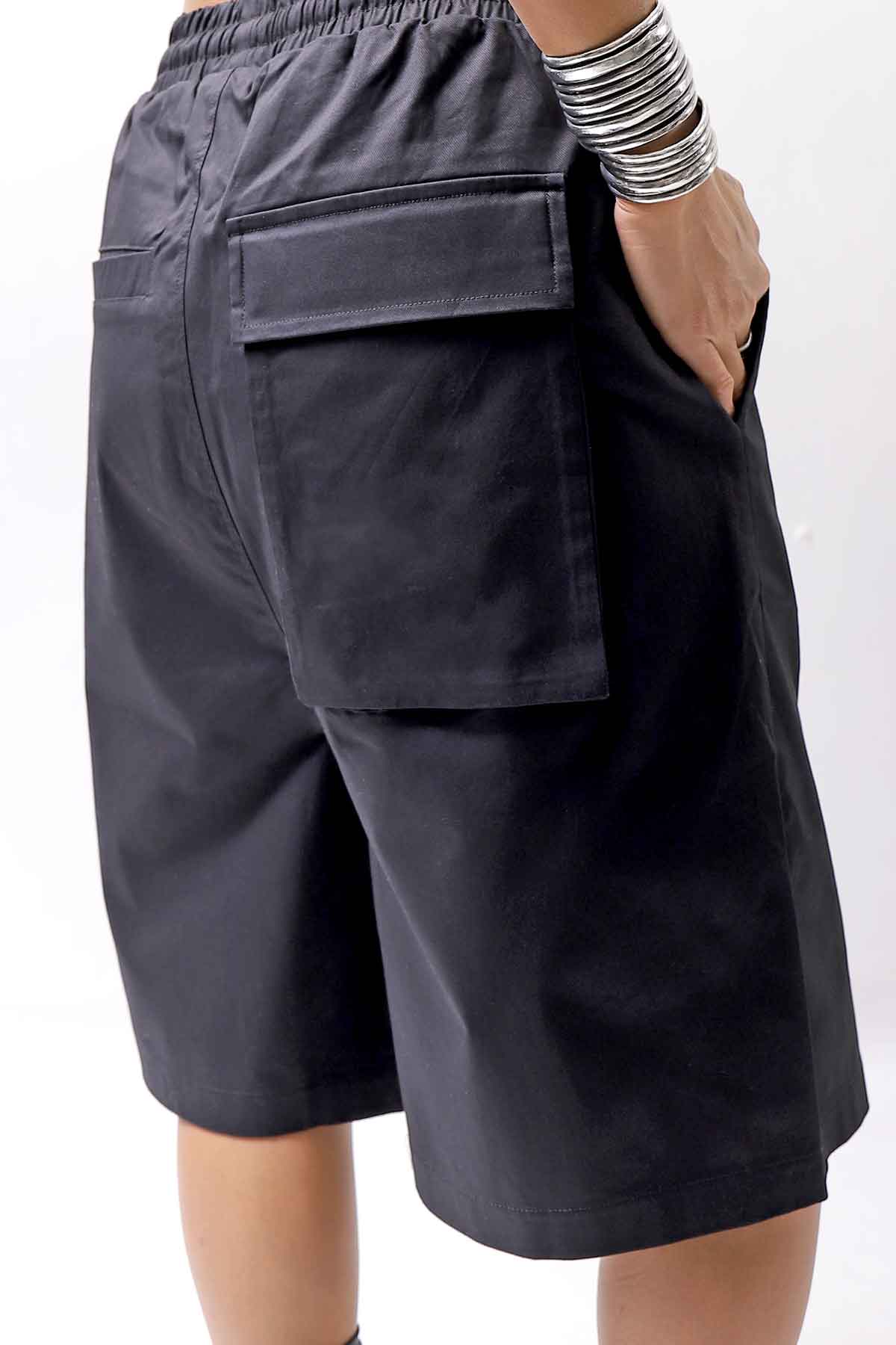 【thom/krom】 UNISEX COTTON HALF PANTS MST471_BLACK