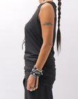 【bajra】 STRETCH INNER LONG TANK TOP BLACK&WHITE SET 160QK02