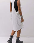 【NOSTRASANTISSIMA】 OPEN BACK LIGHT SWEAT COVER LONG TANK TOP M142_WHITE