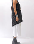 【NOSTRASANTISSIMA】 STRETCH COTTON LACY COVER TANK TOP C152_BLACK