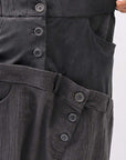 【studio b3】 UNSEX WRINKLE LINEN&COTTON BOX SARROUEL PANTS RBB1974_FADE BLACK