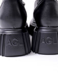 【AGL】 STRETCH LEATHER SNEAKER BOOTS MIDI STRETCH_BLACK
