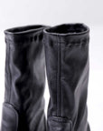 【AGL】 STRETCH LEATHER SNEAKER BOOTS MIDI STRETCH_BLACK
