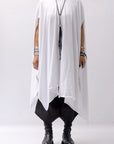 【Primordial is Primitive】 ASYMMETRY OVERSIZED COTTON LONG TOP 100RO_WHITE