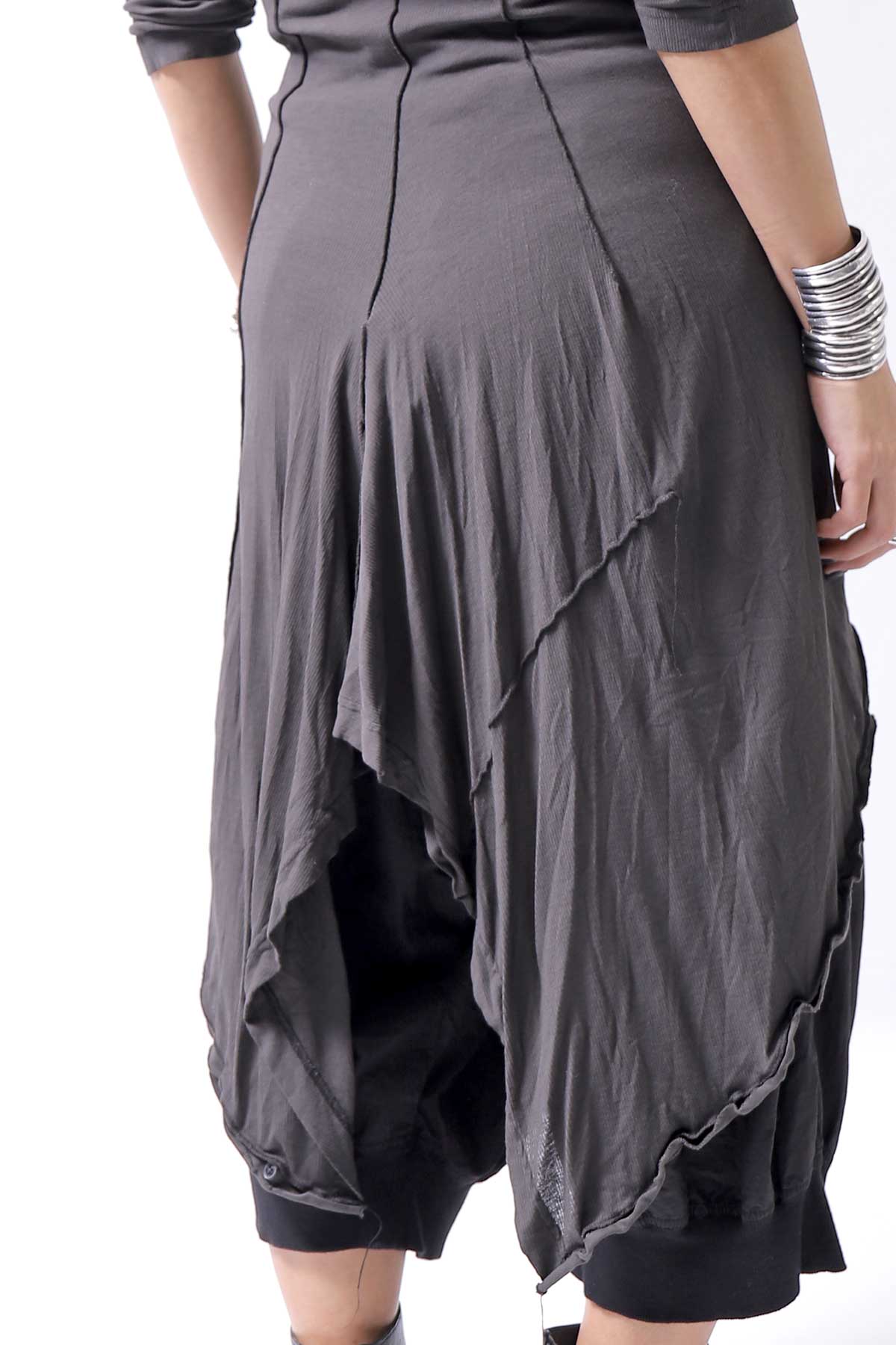 【RUNDHOLZ】 RIB COTTON PENGUIN BUTTON LONG TOP 234 0904_LAVA