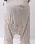【studio b3】 UNSEX WRINKLE LINEN&COTTON BOX SARROUEL PANTS RBB1974_MILK