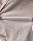 【studio b3】 UNSEX WRINKLE LINEN&COTTON BOX SARROUEL PANTS RBB1974_MILK