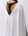 【Primordial is Primitive】 ASYMMETRY OVERSIZED COTTON LONG TOP 100RO_WHITE