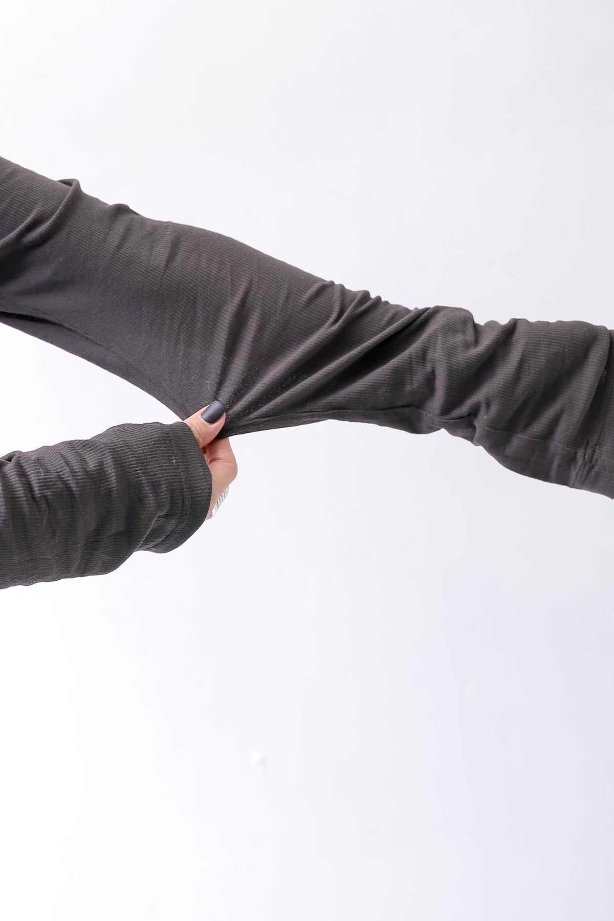 【RUNDHOLZ】 RIB COTTON PENGUIN BUTTON LONG TOP 234 0904_LAVA