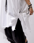 【Primordial is Primitive】 ASYMMETRY OVERSIZED COTTON LONG TOP 100RO_WHITE